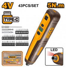Аккумуляторная отвертка INGCO 4 В 5 Нм 1/4" CSDLI04062
