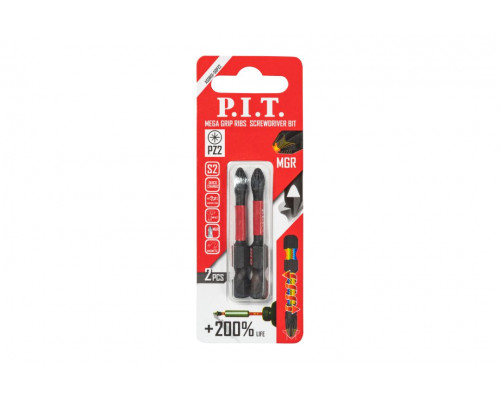 Бита ударная магнитная P.I.T. PZ2x50 мм, IMPACT, 2 шт. ASDR01-50PZ2 Бита ударная магнитная P.I.T. PZ2x50 мм, IMPACT, 2 шт. ASDR01-50PZ2