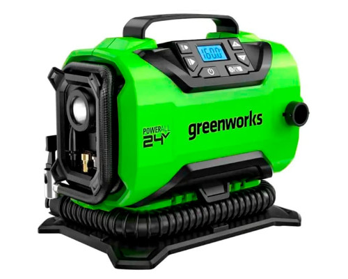 Аккумуляторный компрессор без АКБ и ЗУ Greenworks ACG301 24V / 12V (от сети автомобиля) 3400807