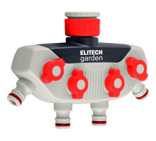 Распределитель потоков ELITECH Garden 4-х канальный 3/4" 1" HF 002