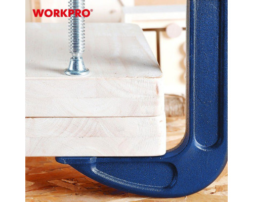 Струбцина WORKPRO G-образная, быстроразъемная 75 мм WP232022