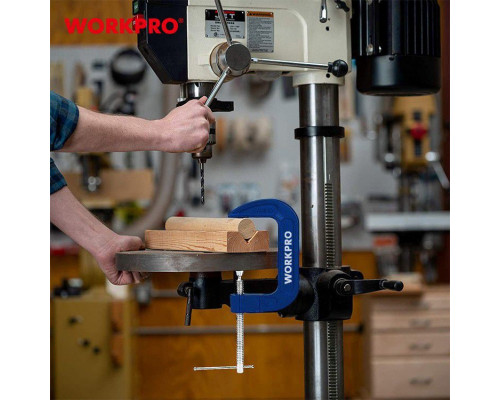 Струбцина WORKPRO G-образная, быстроразъемная 75 мм WP232022