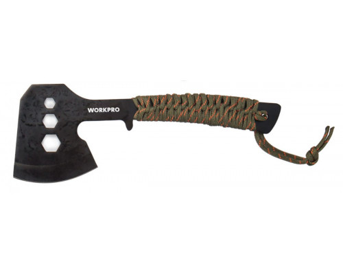 Топор с паракордом WORKPRO огниво WP383002