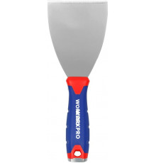 Шпатель WORKPRO жесткий, нержавеющая сталь, 80 мм WP321015