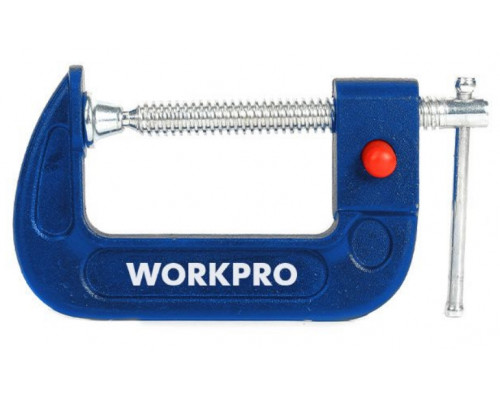 Струбцина WORKPRO G-образная, быстроразъемная 75 мм WP232022