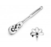 Трещотка WORKPRO 1/4 удлиненная с поворотной головкой WP271027