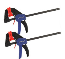 Набор мини струбцин быстрозажимных WORKPRO 100 мм 2 шт WP201016