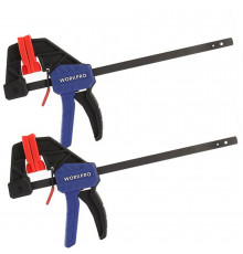 Набор мини струбцин быстрозажимных WORKPRO 100 мм 2 шт WP201016