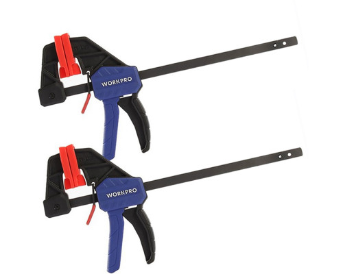 Набор мини струбцин быстрозажимных WORKPRO 100 мм 2 шт WP201016