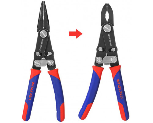 Плоскогубцы WORKPRO 2-в-1 200 мм WP231084