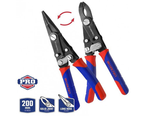 Плоскогубцы WORKPRO 2-в-1 200 мм WP231084