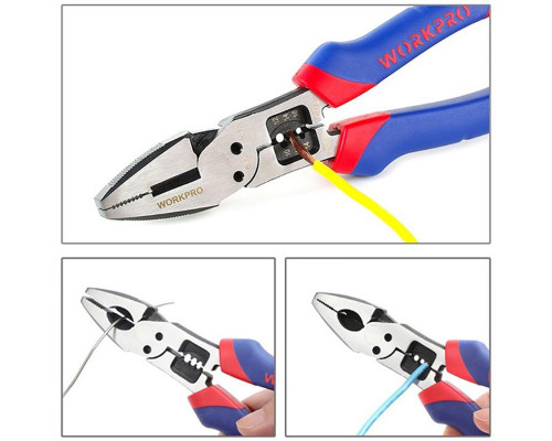 Многофункциональные комбинированные плоскогубцы WORKPRO 200 мм WP231085