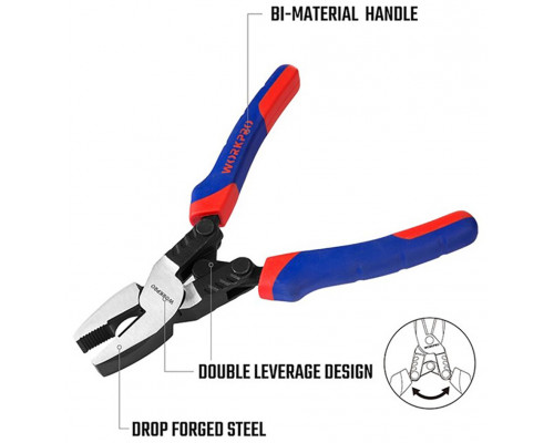 Комбинированные плоскогубцы WORKPRO 200 мм сверхтрудосберегающие WP231089