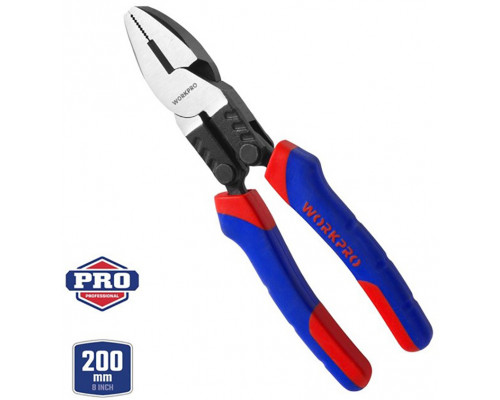 Комбинированные плоскогубцы WORKPRO 200 мм сверхтрудосберегающие WP231089