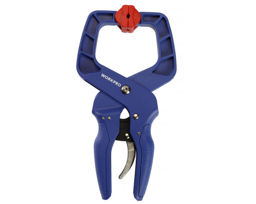 Зажим пружинный WORKPRO 100 мм, с храповым механизмом WP232015