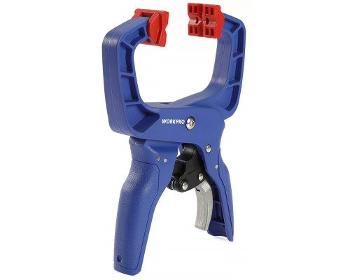 Зажим пружинный WORKPRO 100 мм, с храповым механизмом WP232015