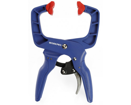 Зажим пружинный WORKPRO 100 мм, с храповым механизмом WP232015