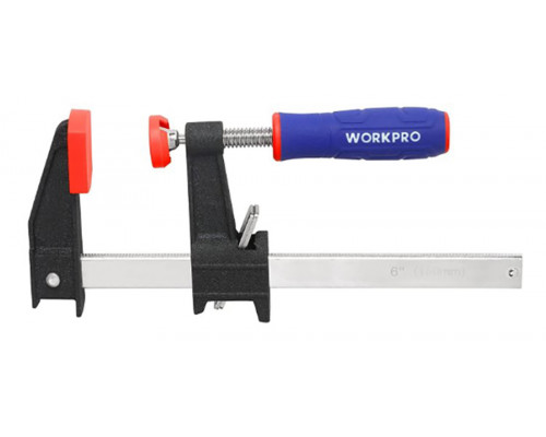 Струбцина WORKPRO F-образная, 600 мм, быстрорегулируемая WP232033