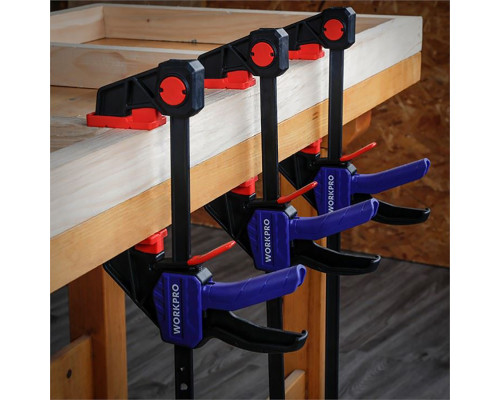 Быстрозажимная струбцина WORKPRO поворотная, 79x450 мм WP232041