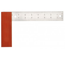 Угольник с деревянной ручкой WORKPRO 200 мм WP264004