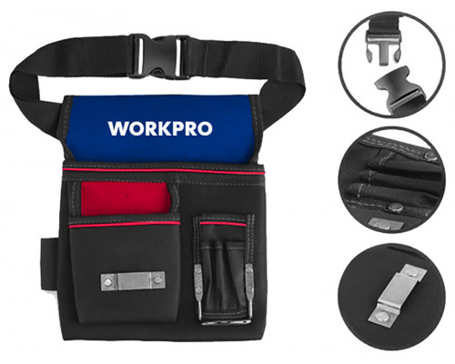 Поясная сумка для инструмента WORKPRO 260x300 мм WP281017