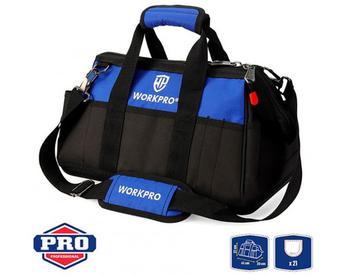 Сумка для инструментов WORKPRO 510 мм, водонепроницаемое основание WP281026