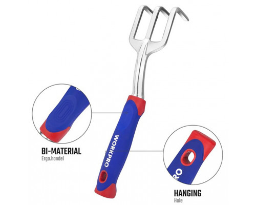 Ручной культиватор WORKPRO 320 мм, алюминиевый WP331006