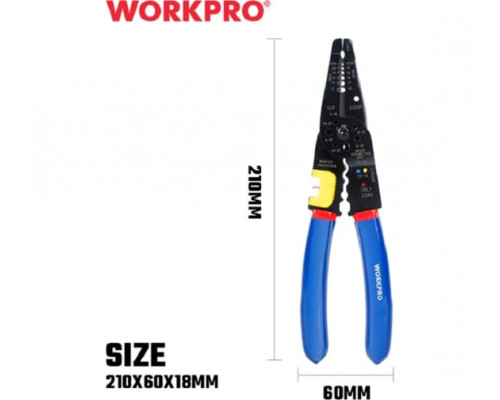 Клещи обжимные многофункциональные 210 мм WORKPRO WP291009
