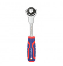 Ключ трещоточный WORKPRO 1/4 с поворотной головкой 270 градусов (CR-Mo, 72 зуба) 170 мм WP271039