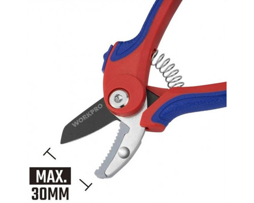 Секатор 180 мм для сухой поросли WORKPRO WP332003
