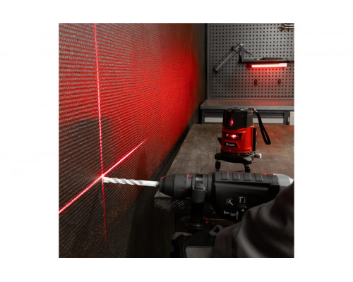 Лазерный уровень MTX CRX-30R, 30 м, красный луч, батарейки, резьба 5/8" 35030