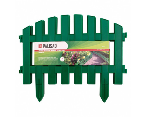 Забор декоративный "Винтаж" 28 x 300 см, зеленый Palisad 65012