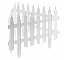 Забор декоративный "Рейка" 28 x 300 см, белый Palisad 65004