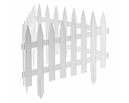 Забор декоративный "Рейка" 28 x 300 см, белый Palisad 65004