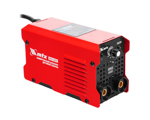 Инверторный аппарат дуговой сварки 180 А, ПВ 60% MTX MMA-180BS 94397 Инверторный аппарат дуговой сварки 180 А, ПВ 60% MTX MMA-180BS 94397
