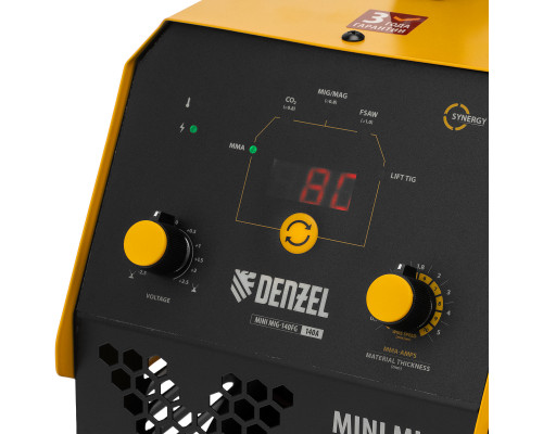 Аппарат инвертор. полуавтомат. сварки Denzel Mini MIG-140FG 94322