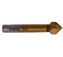 Зенковка конусная под М6, HSS, по металлу, цилиндрический хвостовик Denzel 72307