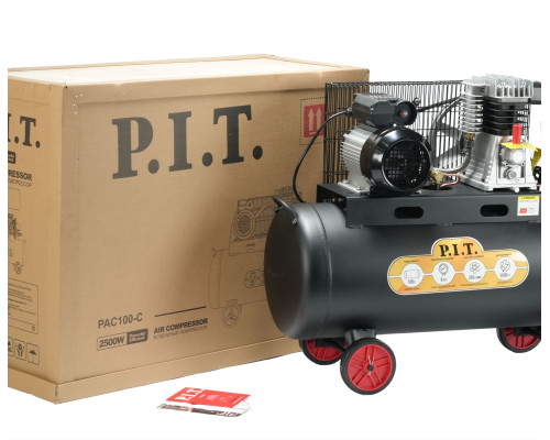 Компрессор P.I.T. PAC100-C + Набор пневмоинструментов P.I.T. PTS10-D в подарок АКЦИЯ PAC100-C + PTS10-D
