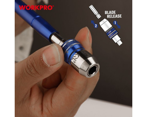 Вороток WORKPRO 1/4" c Т-образной рукояткой, удлиненный WP275016