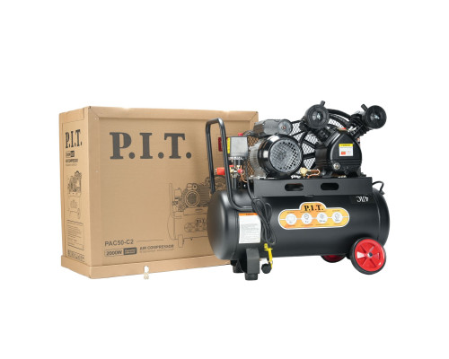 Компрессор P.I.T. PAC50-C2 + Гайковерт пневматический PAW700-A  680 Нм  в подарок АКЦИЯ PAC50-C2 + PAW700-A