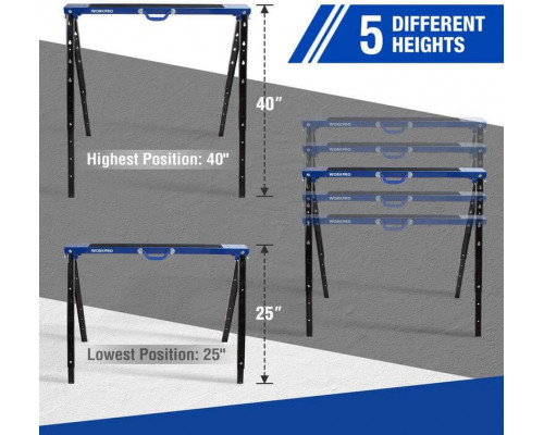 Козлы складные регулируемые 225 кг WORKPRO WP289025