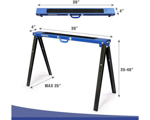 Козлы складные регулируемые 225 кг WORKPRO WP289025