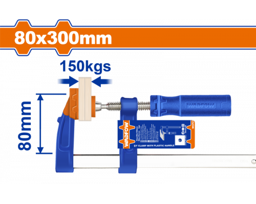 Струбцина F-типа 80х300 мм WADFOW WCP2181 Струбцина F-типа 80х300 мм WADFOW WCP2181