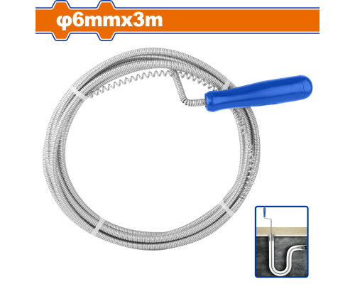 Трос для прочистки труб 3 м WADFOW WDD2303