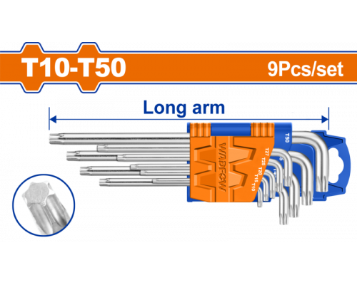 Набор шестигранников TORX 9 шт WADFOW WHK3291