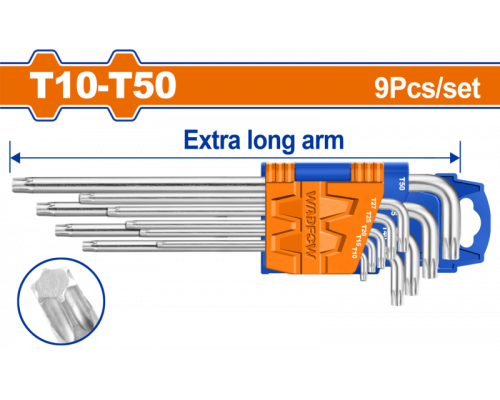 Набор шестигранников TORX 9 шт. WADFOW WHK3292