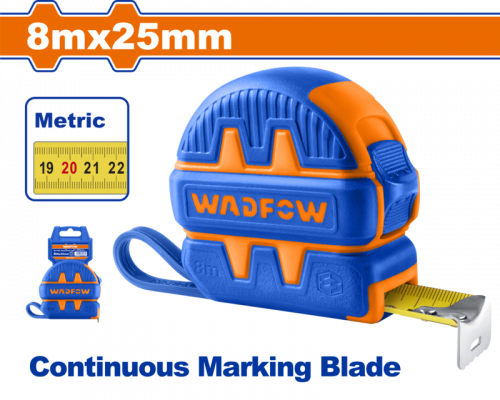 Рулетка 8 м х 25 мм WADFOW WMT1241 Рулетка 8 м х 25 мм WADFOW WMT1241