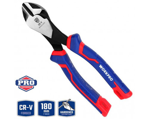 Усиленные бокорезы WORKPRO 180 мм CR-V WP231023