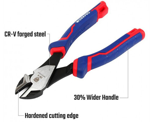 Усиленные бокорезы WORKPRO 180 мм CR-V WP231023