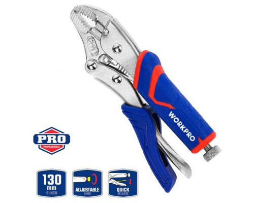 Фиксирующие клещи WORKPRO PRO 130 мм WP231072
